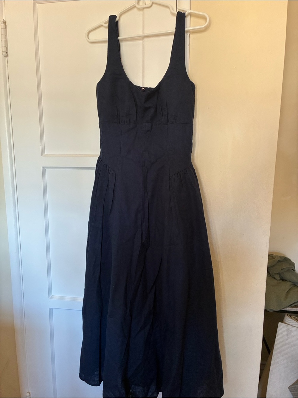 Abercrombie Dylan Bra Free Dipped Waist Dress Linen - Picture 4 of 4